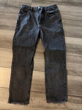 WoMen's Black Straight-Leg Jeans